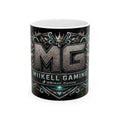 Seafoam/Black Gaming Logo Mug — “Miikell_Gaming” Branded Ceramic Coffee Cup (11oz/15oz)