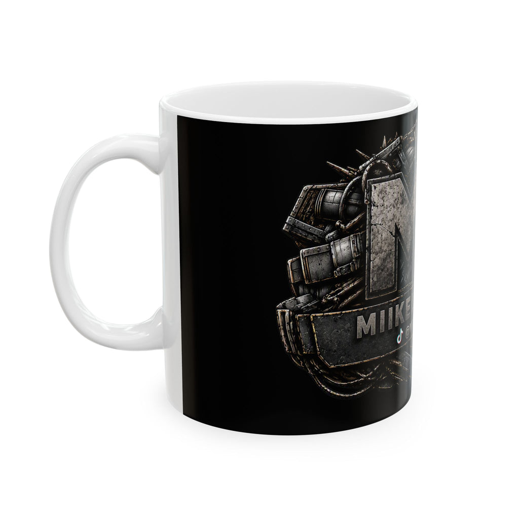 Stone/Black Gaming Logo Mug — “Miikell_Gaming” Branded Ceramic Coffee Cup (11oz/15oz)