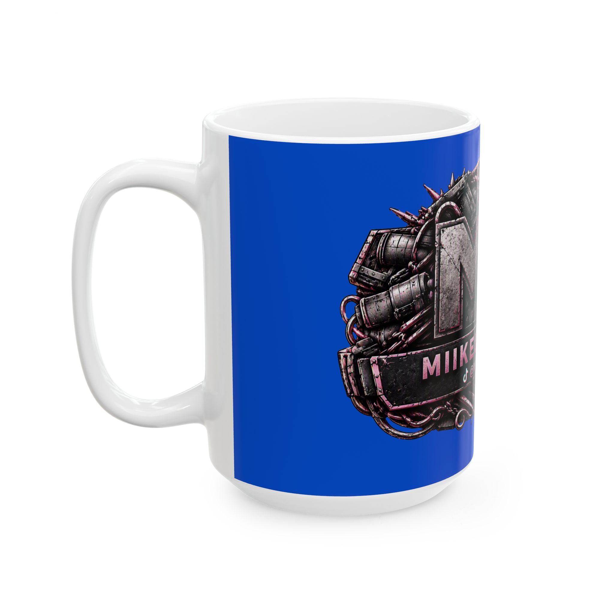 Pink/Blue Gaming Logo Mug — “Miikell_Gaming” Branded Ceramic Coffee Cup (11oz/15oz)