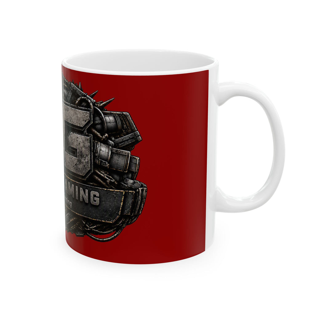Stone/Red Gaming Logo Mug — “Miikell_Gaming” Branded Ceramic Coffee Cup (11oz/15oz)