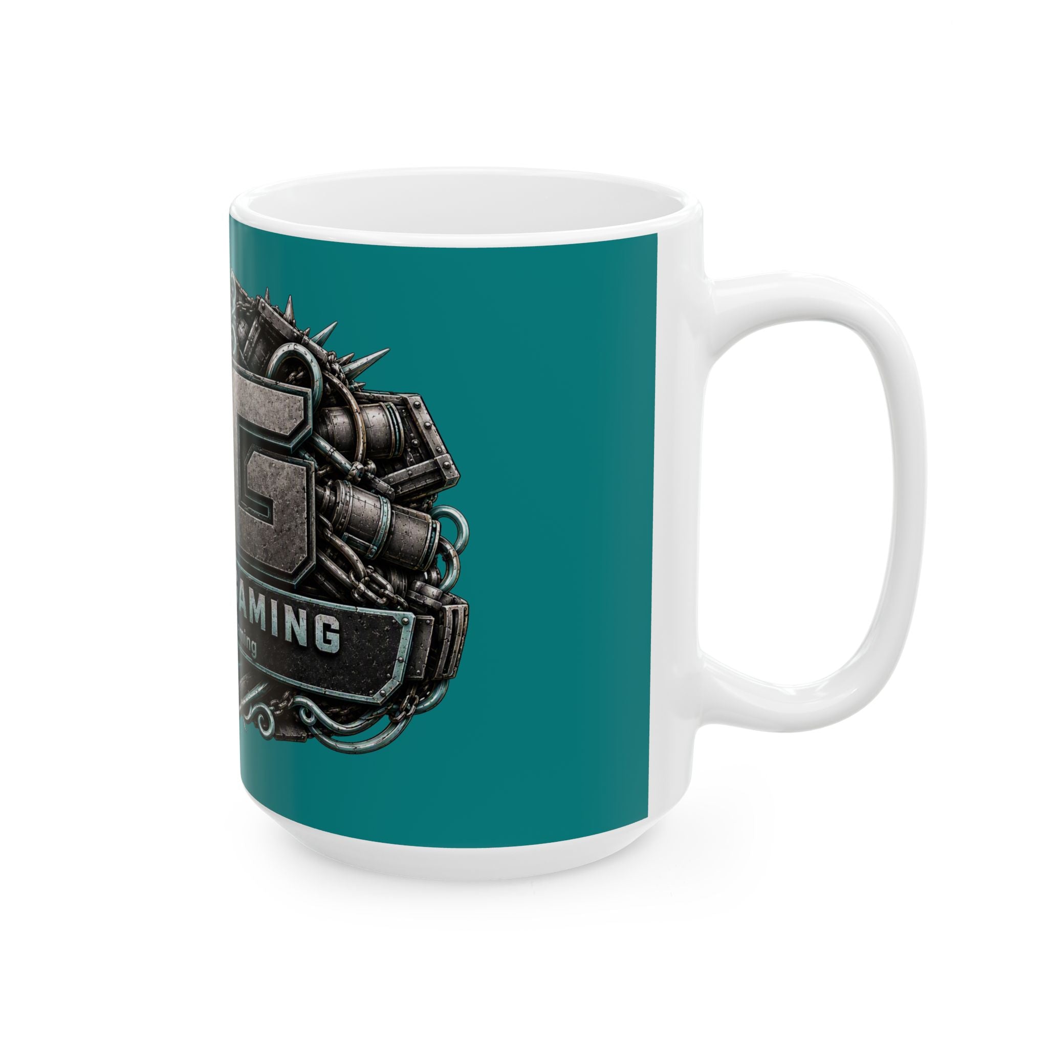 Seafoam/Aqua Gaming Logo Mug — “Miikell_Gaming” Branded Ceramic Coffee Cup (11oz/15oz)