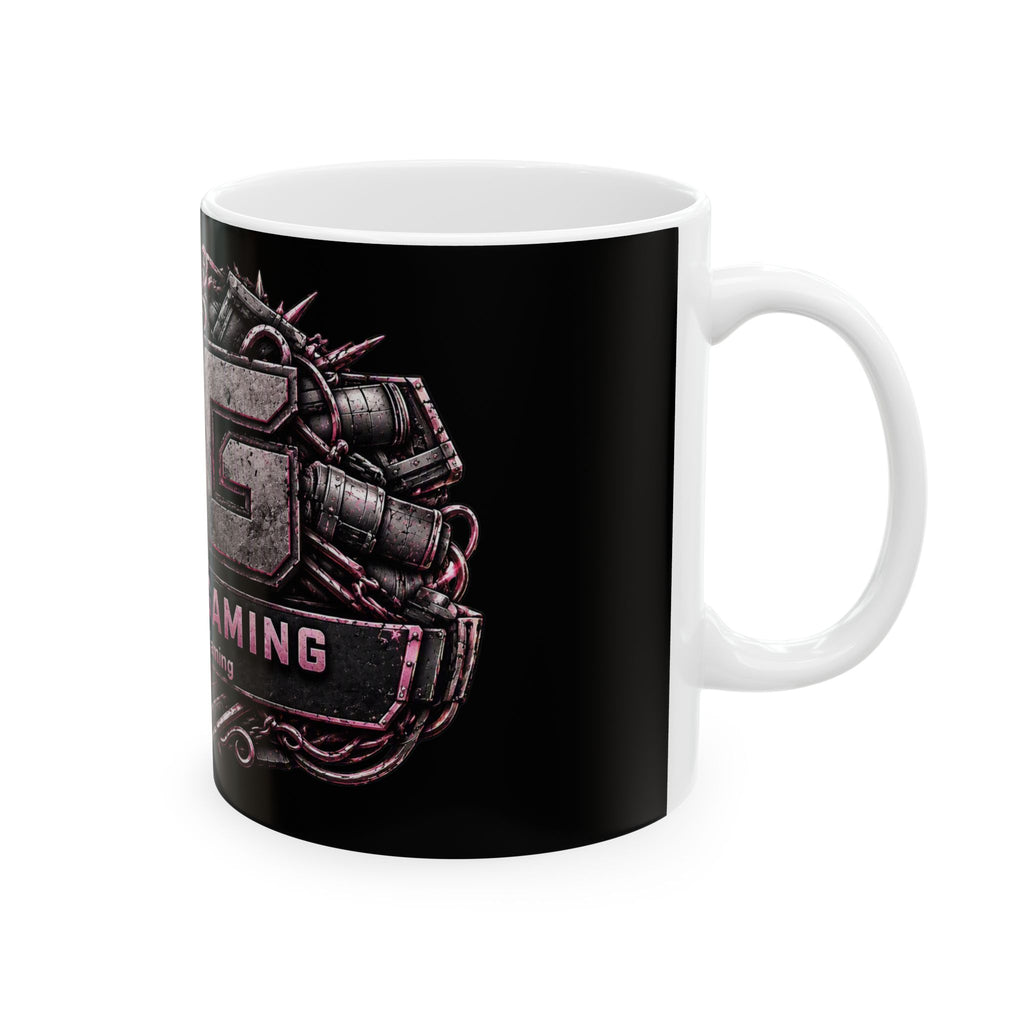 Pink/Black Gaming Logo Mug — “Miikell_Gaming” Branded Ceramic Coffee Cup (11oz/15oz)