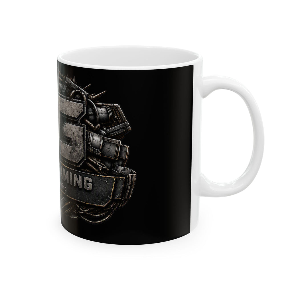 Stone/Black Gaming Logo Mug — “Miikell_Gaming” Branded Ceramic Coffee Cup (11oz/15oz)