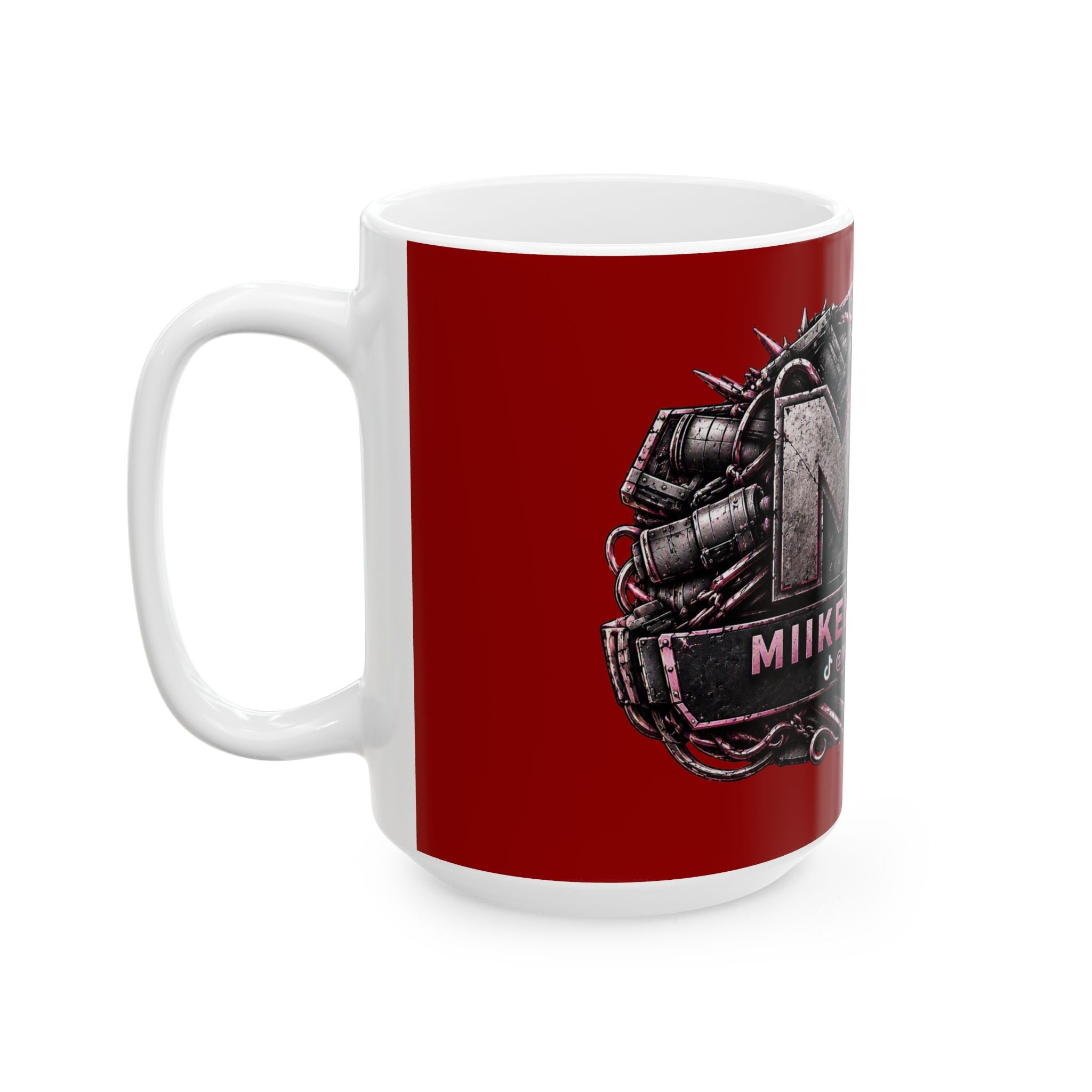 Pink/Red Gaming Logo Mug — “Miikell_Gaming” Branded Ceramic Coffee Cup (11oz/15oz)