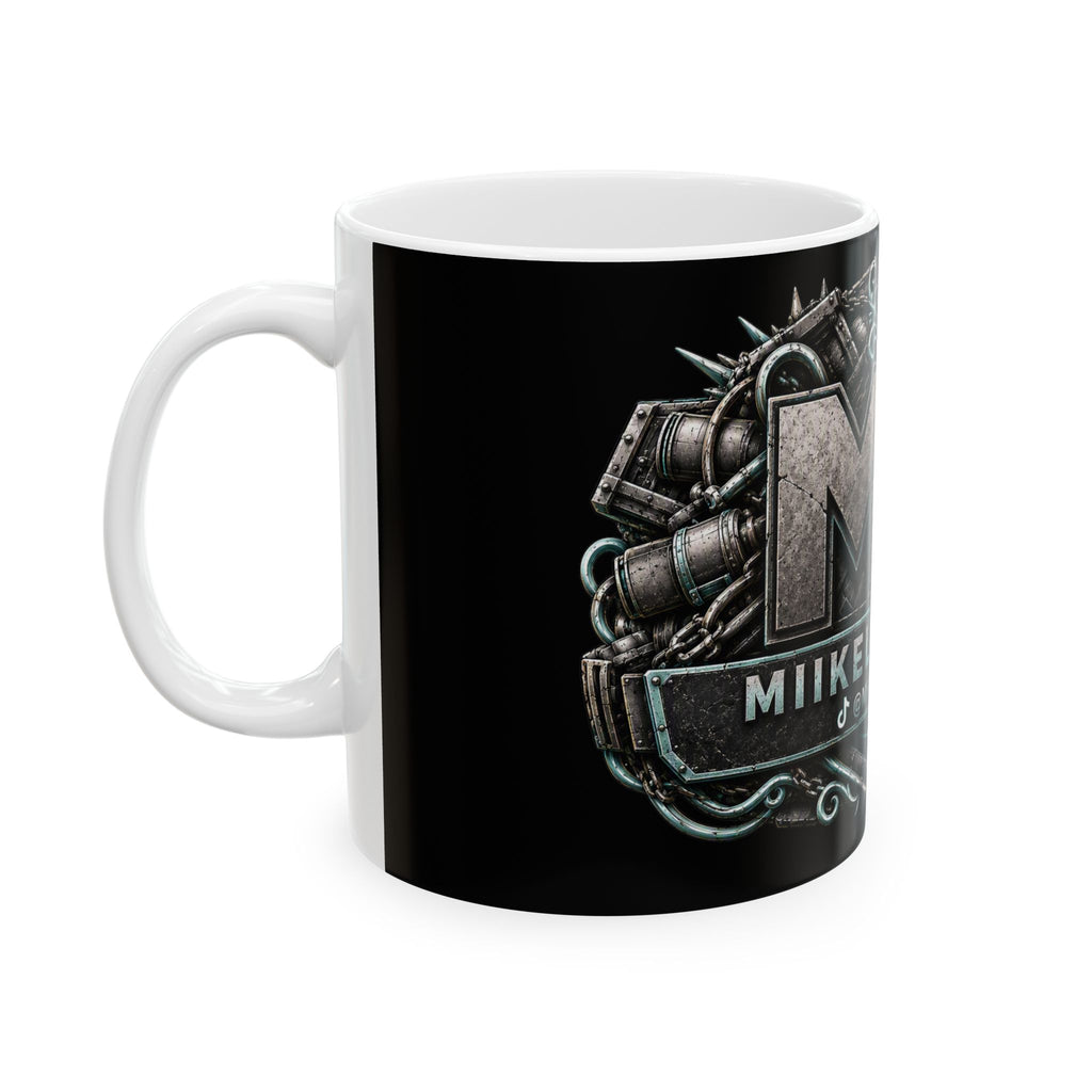 Seafoam/Black Gaming Logo Mug — “Miikell_Gaming” Branded Ceramic Coffee Cup (11oz/15oz)