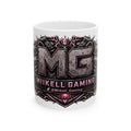 Pink/White Gaming Logo Mug — “Miikell_Gaming” Branded Ceramic Coffee Cup (11oz/15oz)