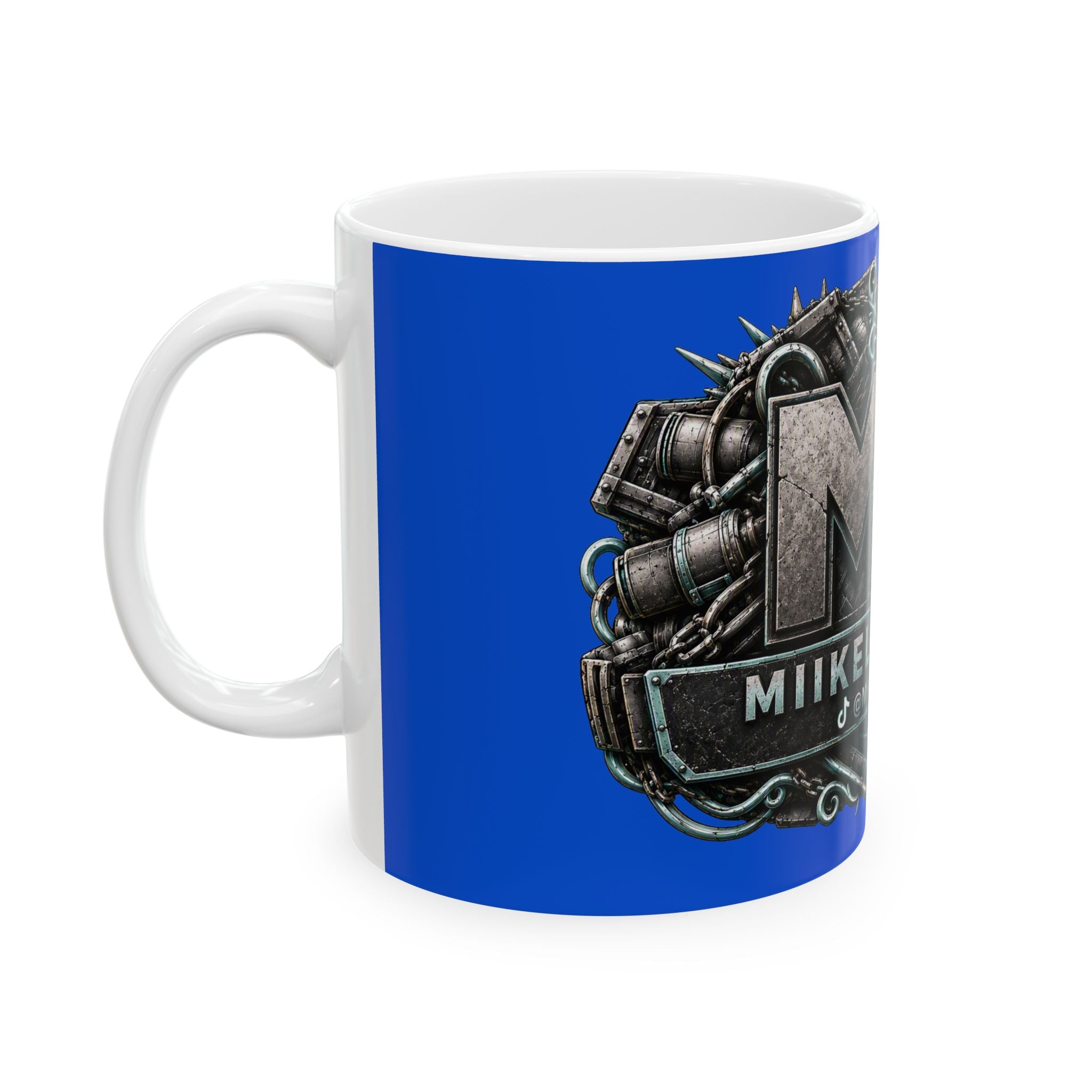 Seafoam/Blue Gaming Logo Mug — “Miikell_Gaming” Branded Ceramic Coffee Cup (11oz/15oz)