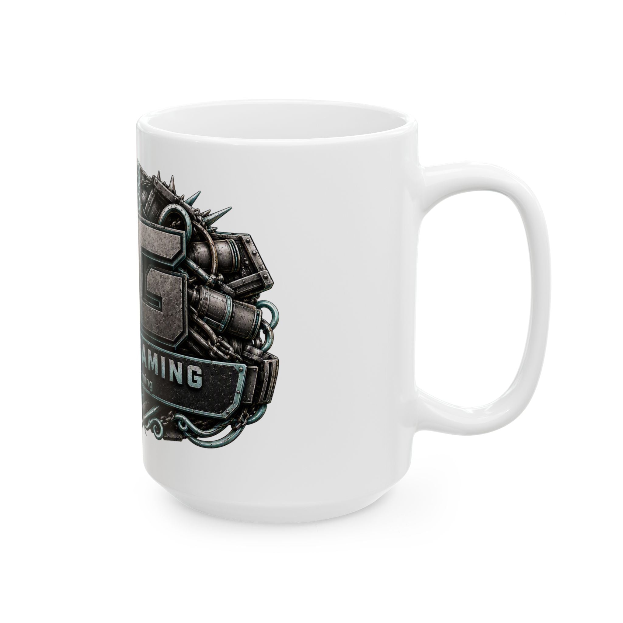 Seafoam/White Gaming Logo Mug — “Miikell_Gaming” Branded Ceramic Coffee Cup (11oz/15oz)