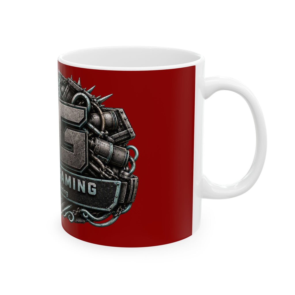 Seafoam/Red Gaming Logo Mug — “Miikell_Gaming” Branded Ceramic Coffee Cup (11oz/15oz)