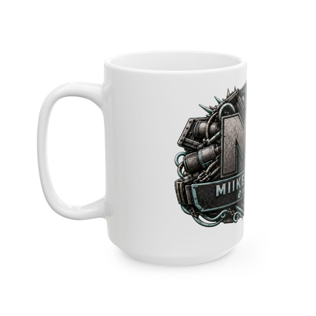 Seafoam/White Gaming Logo Mug — “Miikell_Gaming” Branded Ceramic Coffee Cup (11oz/15oz)