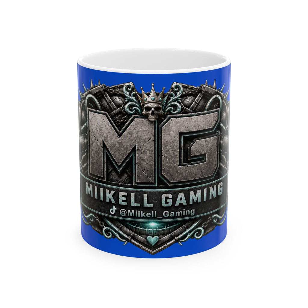 Seafoam/Blue Gaming Logo Mug — “Miikell_Gaming” Branded Ceramic Coffee Cup (11oz/15oz)