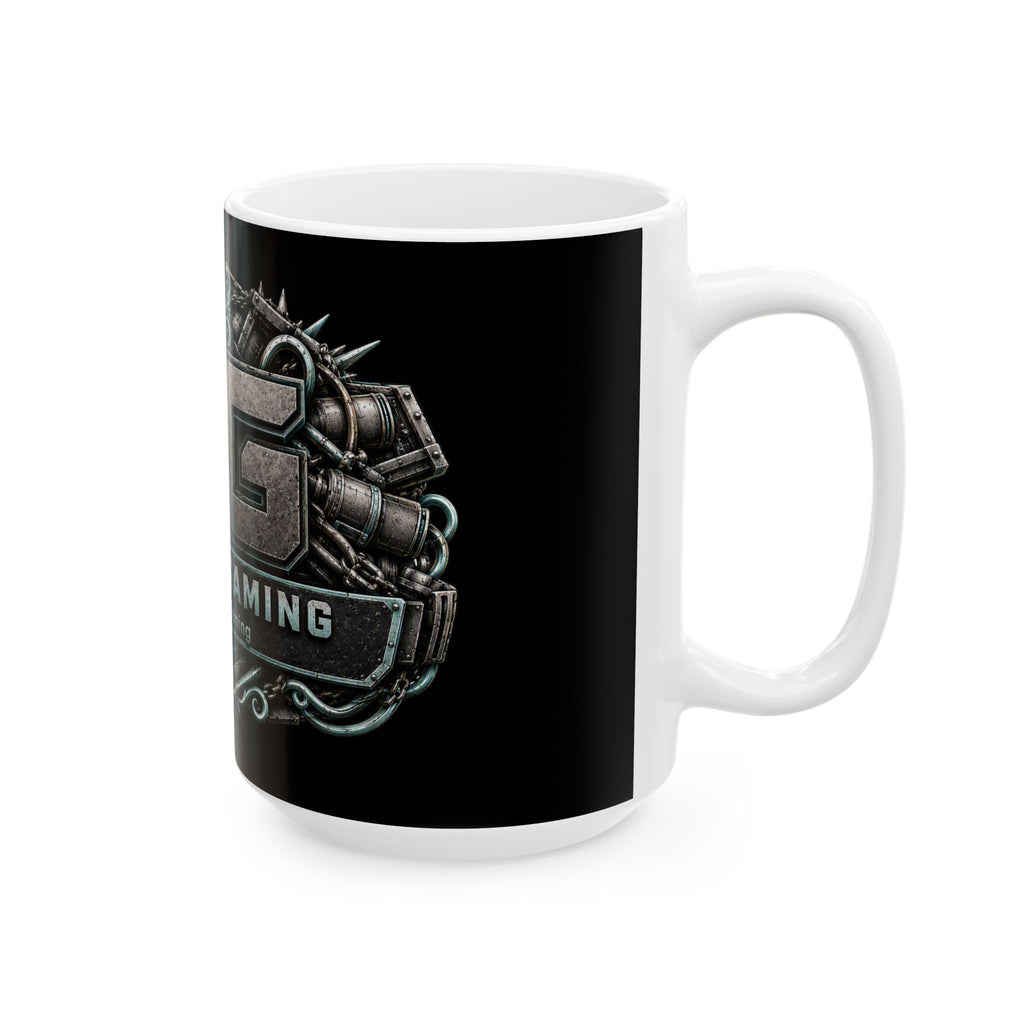 Seafoam/Black Gaming Logo Mug — “Miikell_Gaming” Branded Ceramic Coffee Cup (11oz/15oz)