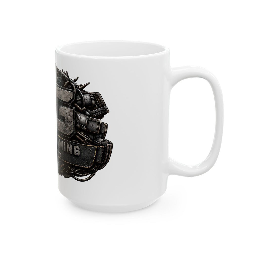 Stone/White Gaming Logo Mug — “Miikell_Gaming” Branded Ceramic Coffee Cup (11oz/15oz)