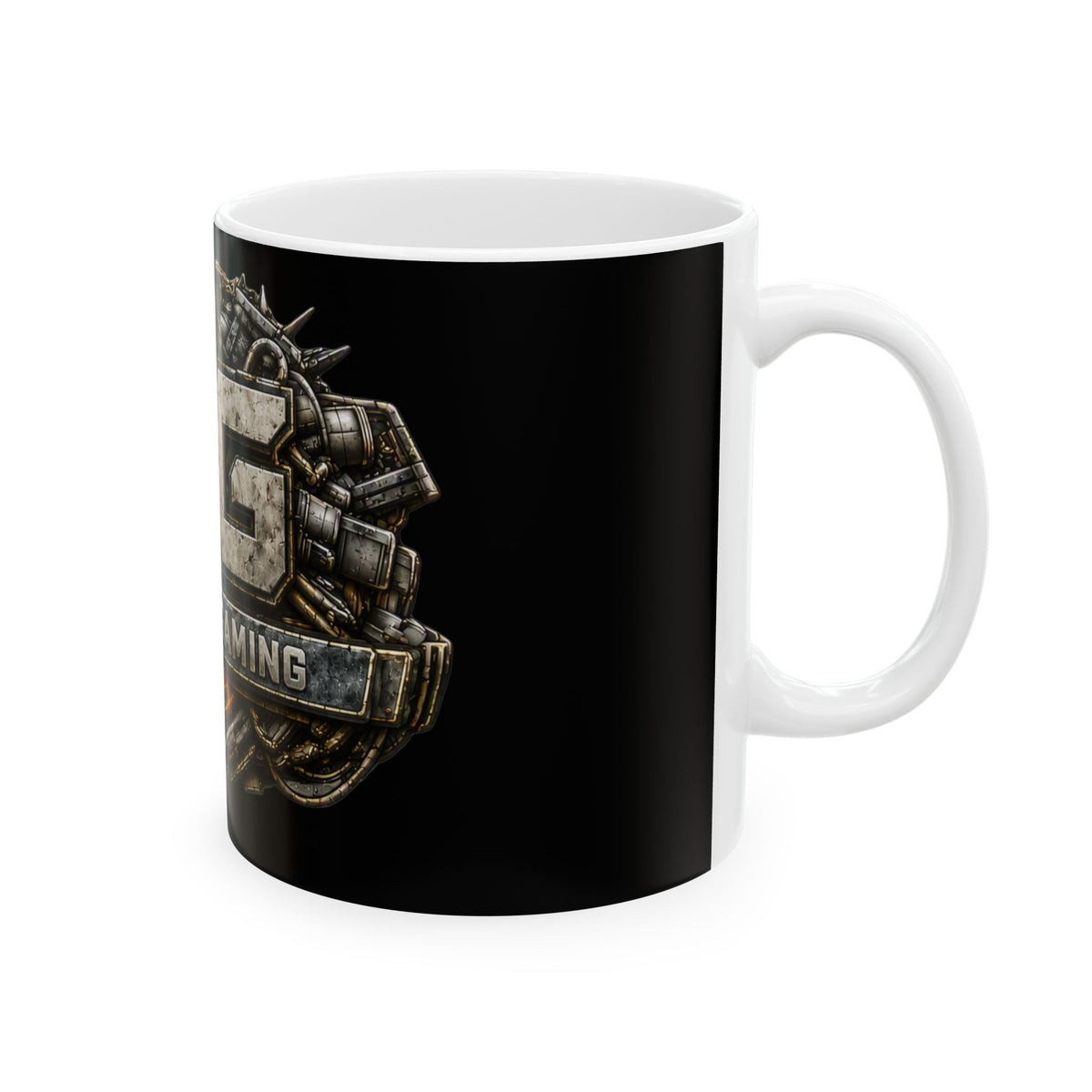 Stone/Black Gaming Logo Mug — “Miikell_Gaming” Branded Ceramic Coffee Cup (11oz/15oz)