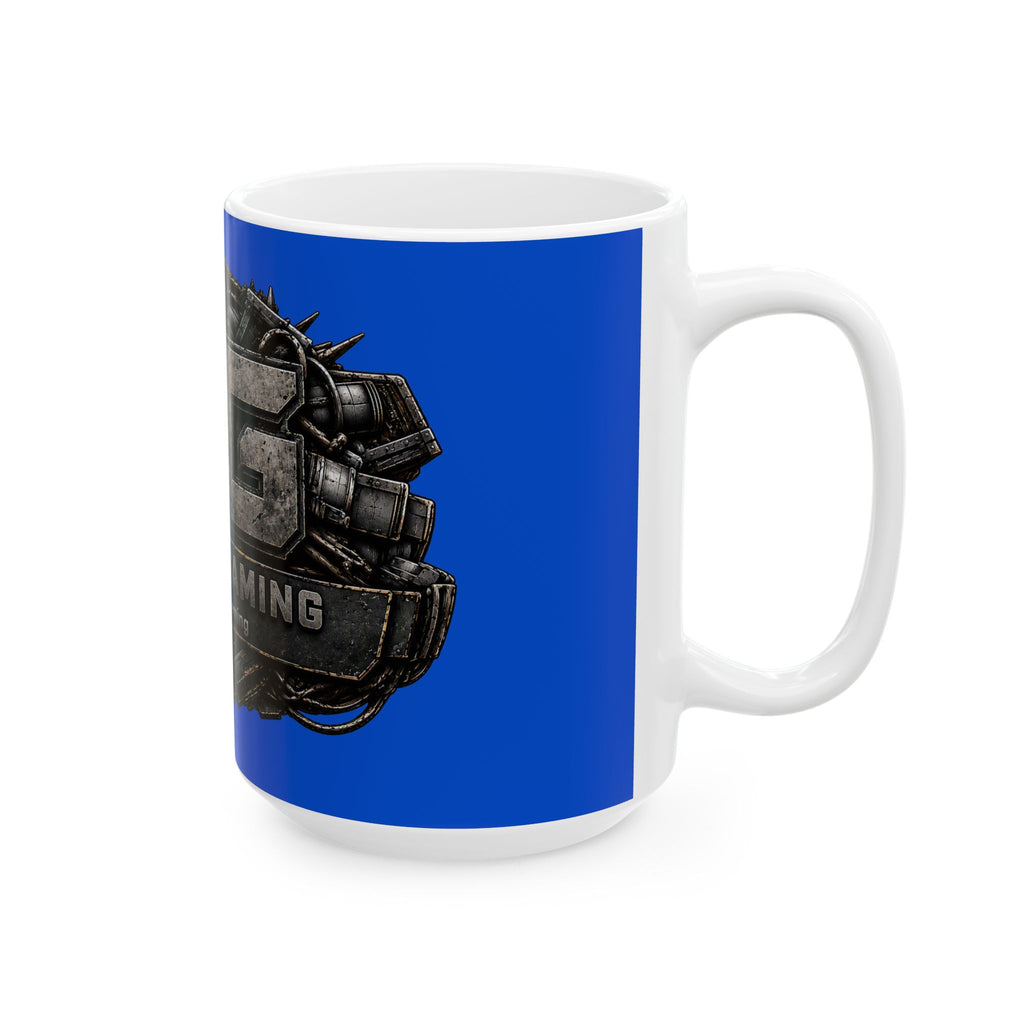 Stone/Blue Gaming Logo Mug — “Miikell_Gaming” Branded Ceramic Coffee Cup (11oz/15oz)