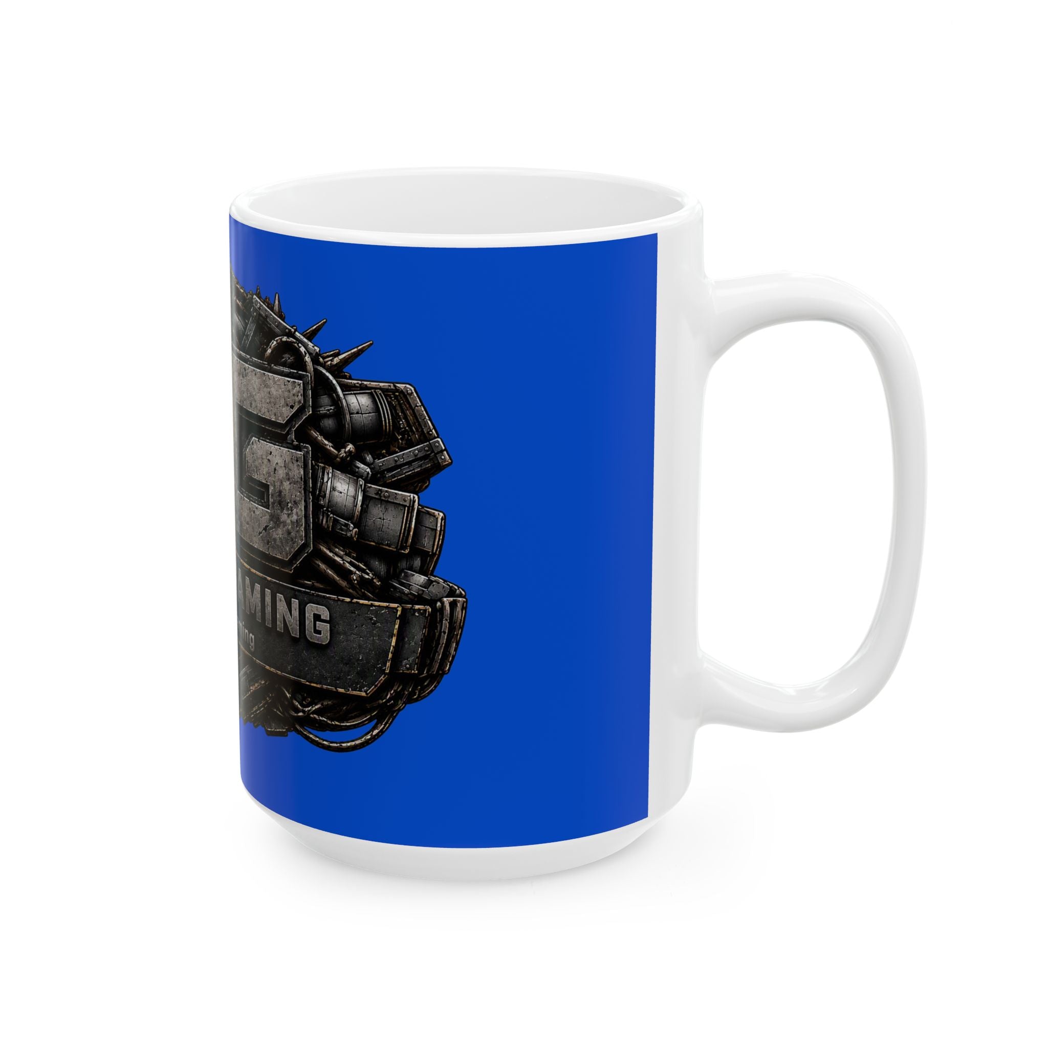 Stone/Blue Gaming Logo Mug — “Miikell_Gaming” Branded Ceramic Coffee Cup (11oz/15oz)