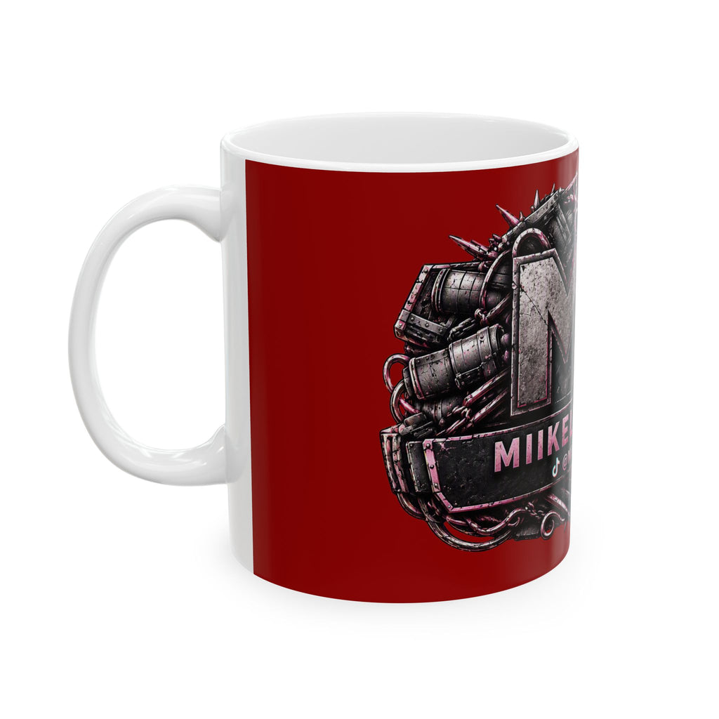 Pink/Red Gaming Logo Mug — “Miikell_Gaming” Branded Ceramic Coffee Cup (11oz/15oz)